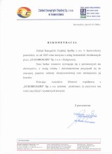 Referencje wystawione przez Zakład Energetyki Cieplnej Sp.z o.o. w Inowrocławiu
