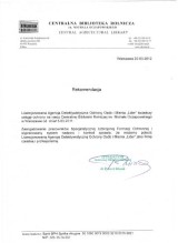 Referencje wystawione przez Centralna Biblioteka Rolnicza Warszawa.