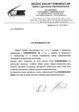 Referencje wystawione przez Miejskie Zakłady Komunikacyjne - Bydgoszcz