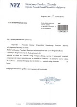 Referencje wystawione przez NFZ - Bydgoszcz- 06.2014