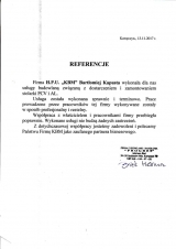 Referencje wystawione przez Firma Budowlano-Handlowa Progres