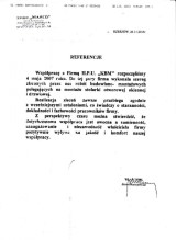 Referencje wystawione przez P.P.H.U.MARCO - Rzeszów