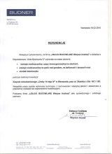 Referencje wystawione przez BUDNER - Warszawa
