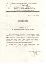Referencje wystawione przez Mazowiecki Zarząd Dróg Wojewódzkich w Warszawie