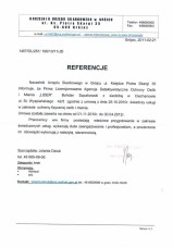 Referencje wystawione przez Naczelnik Urzędu Skarbowego w Grójcu 