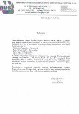Referencje wystawione przez BPUS - Białystok 