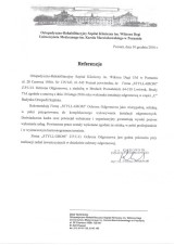 Referencje wystawione przez Ortopedyczny-Rehabilitacyjny Szpital Kliniczny - Poznań 