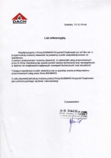 Referencje wystawione przez A-R DACH Sp. z o.o. - Osielsko