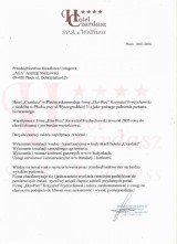 Referencje wystawione przez Hotel CZARDASZ - Płock